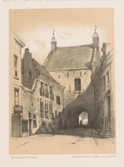 Straat met poort