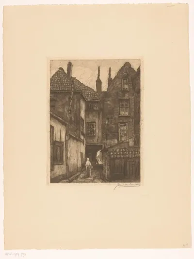 Straatgezicht met poort