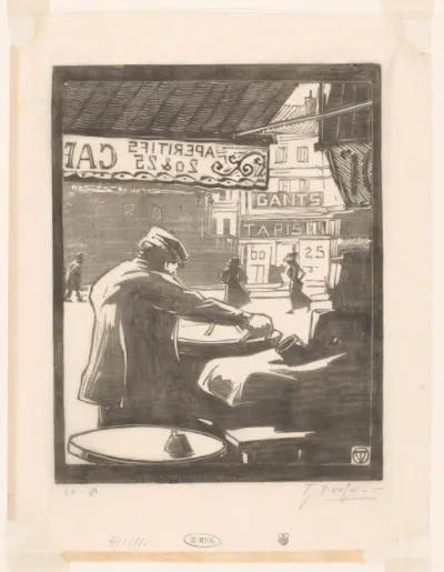 Straatgezicht vanuit café