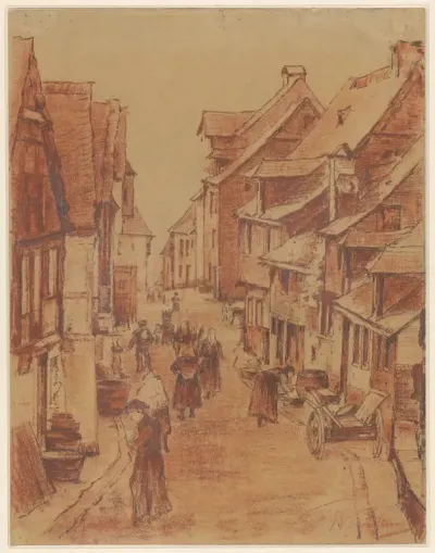 Straatje in een Duits dorp