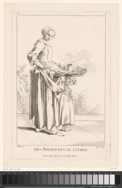 Straatverkoopster van hazelnoten