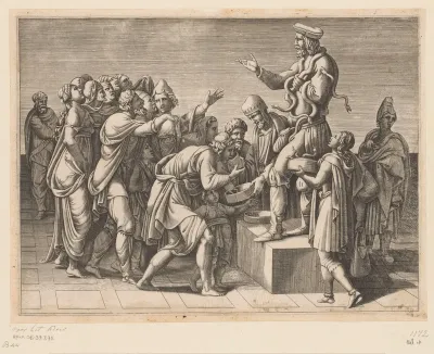 Straatverkoper met slangen
