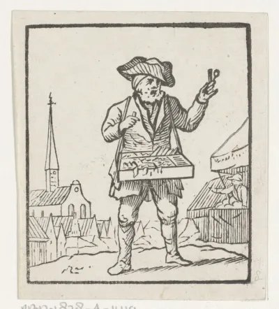 Straatverkoper van brillen