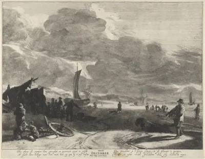 Strandgezicht: de maand december en het seizoen winter