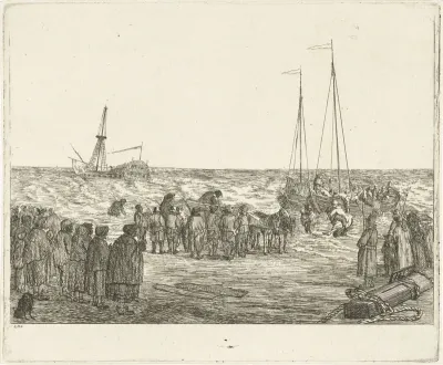 Stranding van de Britse Oost-Indiëvaarder 'Generaal Barker' bij Noordwijk, 1781
