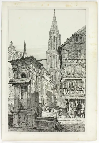 Strasbourg, from Facsimiles of Sketches made in Flanders and Germany