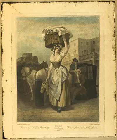 Strawberries, Scarlet Strawberries, Plate 9 from The Cries of London