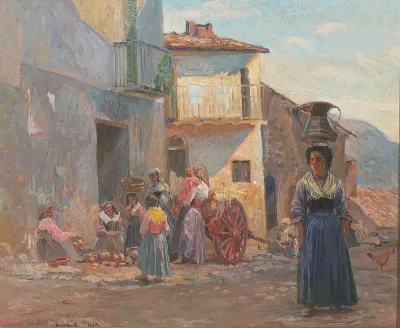 Street scene from an Italian village.