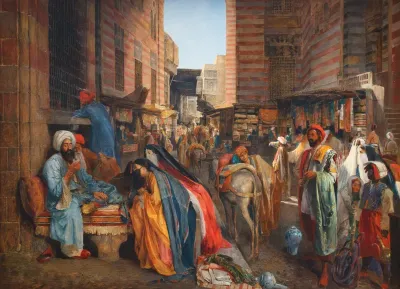 Street Scene near the El Ghouri Mosque in Cairo