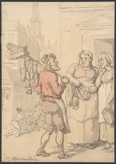Street Scene: Vendor of Brushes