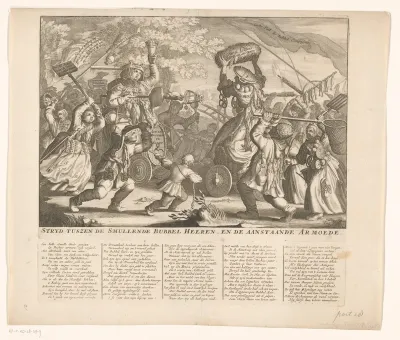 Strijd tussen de windhandel en de aanstaande armoede, 1720