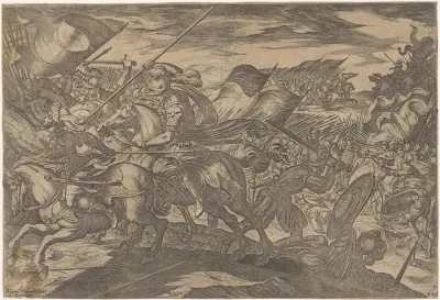Strijdende soldaten