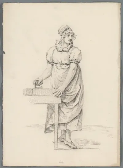 Strijkende vrouw