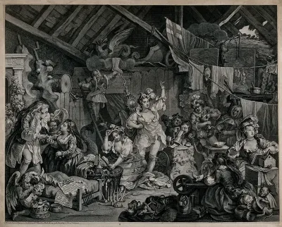 Strolling actresses dressing in a barn, a look behind the scenes of a backstage dressing room