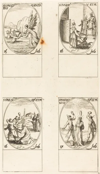 Sts. Faustinus and Jovita; St. Juliana; St. Onesimus; St. Policronius