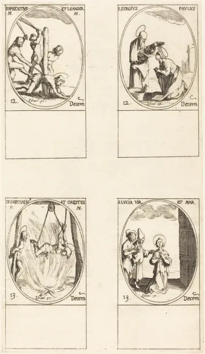 Sts. Maxentius & Leander; Sts. Sergius & Paul; Sts. Eustratius & Orestes; St. Lucy