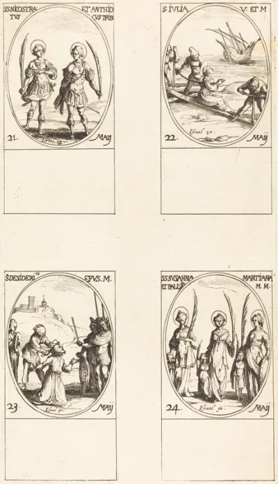 Sts. Nicostratus and Anthiocus; St. Julia; St. Desiderius; Sts. Susanna, Palladia, and Martiana