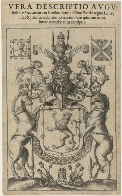 Stuart Coat of Arms from Vera Descriptio by John Jonston