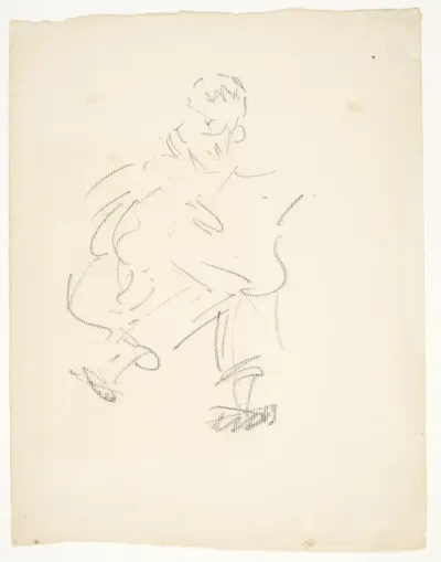 Studie af maleren Kristian Kongsbøll (1880-1913), siddende