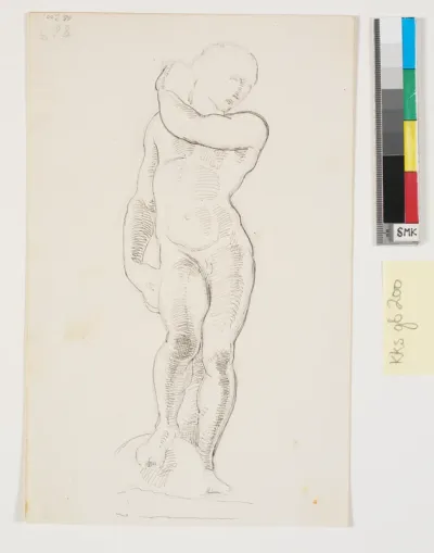 Studie af Michellangelos David (tidligere kaldet Apollo) i Mus. nazionale, Firenze
