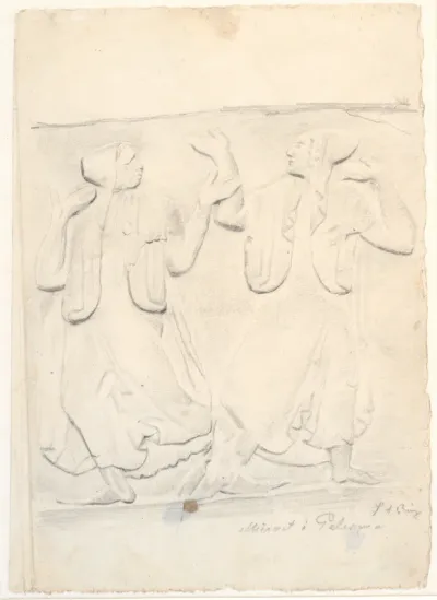 Studie efter antikt relief