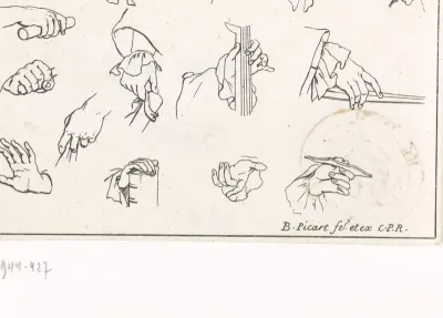 Studie met allerlei posities van handen