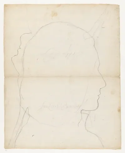 Studie silhouetportretten Jan Carl Brandes