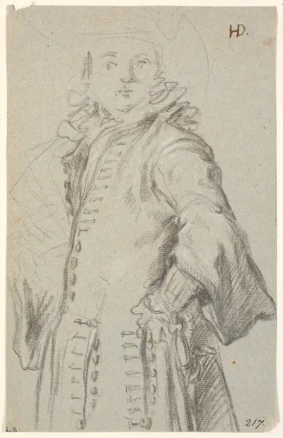 Studie til et mandsportræt, 3/4 figur