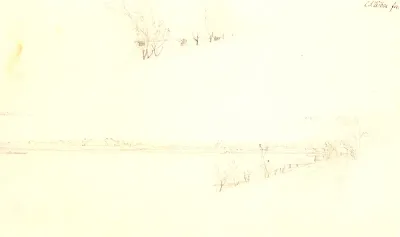 Studie til maleriet Efterårsmorgen ved Sortedamssøen, 1838