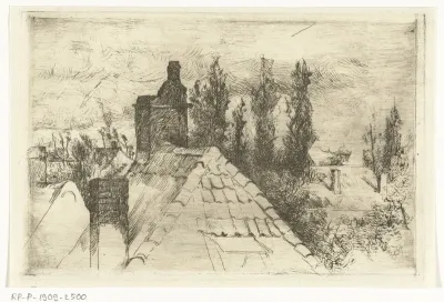 Studie van daken en bomen