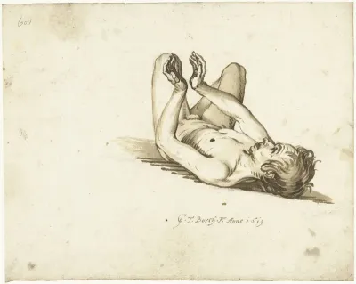 Studie van de figuur van Isaac