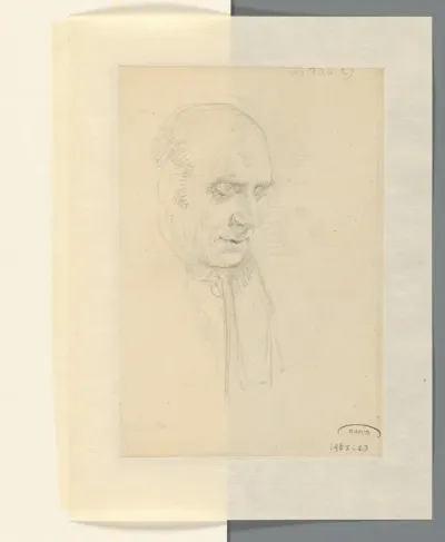 Studie van de kop van een man