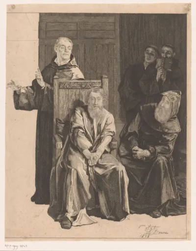 Studie van de rechterhelft van De waanzin van Hugo van der Goes