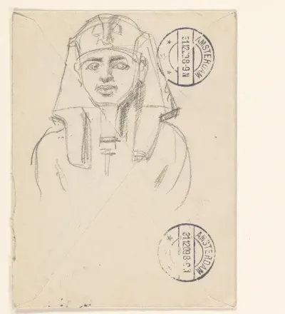 Studie van een Egyptisch beeld
