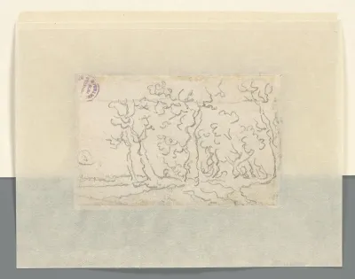 Studie van een groep bomen