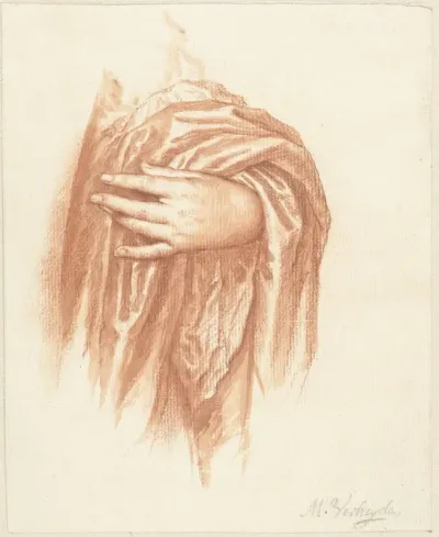 Studie van een linkerhand
