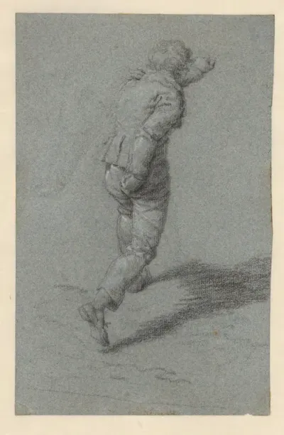 Studie van een lopende jongen
