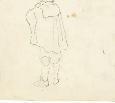 Studie van een man in zeventiende-eeuwse kleding