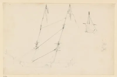 Studie van een zeilschip