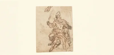 Studie van een zittende vorst