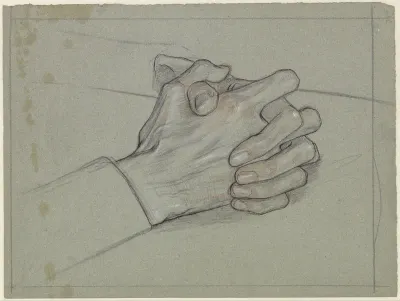 Studie van gevouwen handen, voor het portret van mevrouw Ragazzi-van den Wall Bake