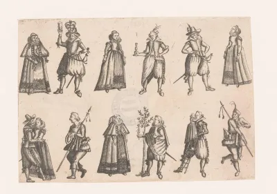 Studie van twaalf figuren