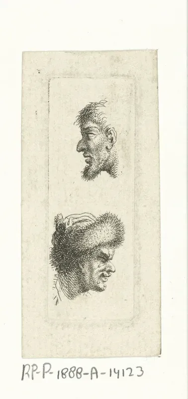 Studie van twee manskoppen