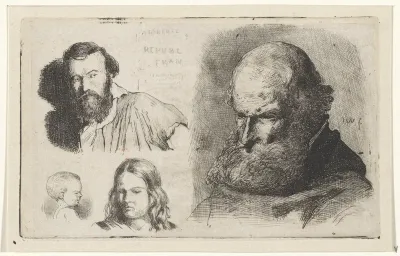 Studie van vier hoofden