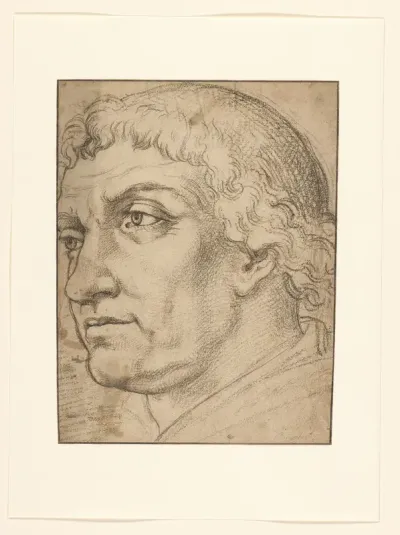 Studie voor het hoofd van een priester (?)