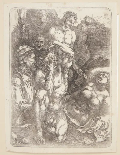 Studieblad med 5 figurer, "den fortvivlede"