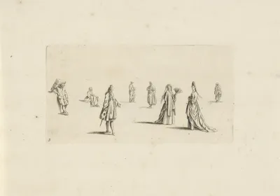 Studieblad met figuren in verschillende houdingen