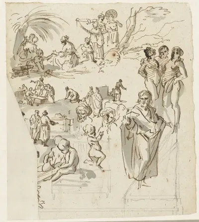Studieblad met figuren