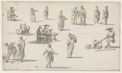 Studieblad met figuurtjes