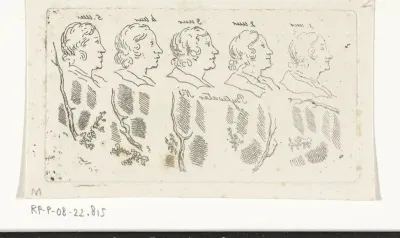 Studieblad met koppen, takken en arceringen